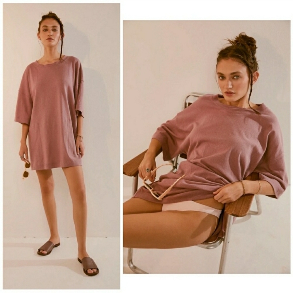 Free People Essential Extreme Tee Mini Xs Pink